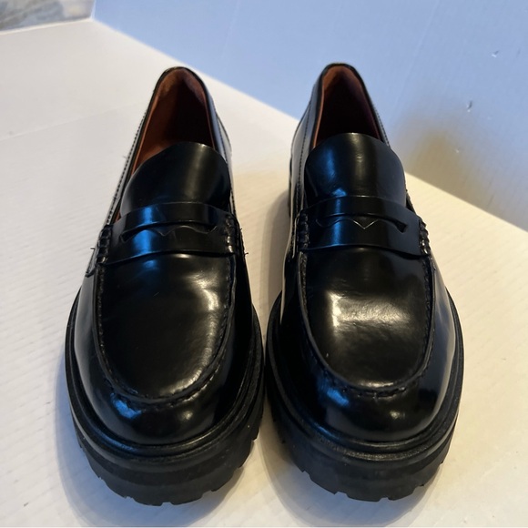 Reformation Agathea Sz 9 Chunky Loafers In Black NWOB - Picture 2 of 9